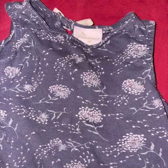 Savannah Blue Floral Ruffle Tank - Picture 2 of 4